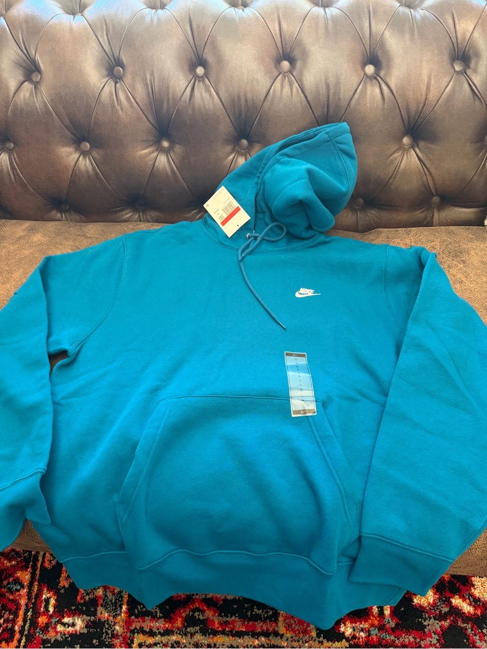 Nike Teal Pullover Hoodie with Embroidered Swoosh